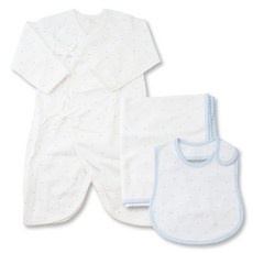 babybear 新生兒心形點點蝴蝶衣+心形點點圍兜+心形點點包巾