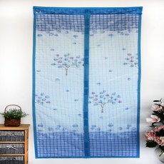 eden森林愛磁吸門簾防蚊網門型, 藍色