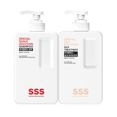 SSS 弱酸性強健髮根洗髮精 580ml+絲柔護髮素 580ml, 1組
