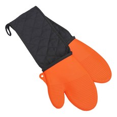 專業用矽膠布料廚房手套 H_RD_94, 橘色, 1個