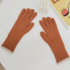 코코드림 여성용 롱롱 핑거홀 골지 니트 스마트폰 터치 장갑 양손 세트