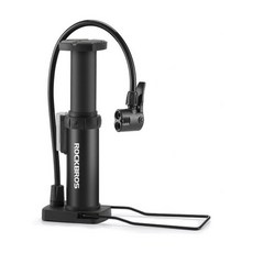 ROCKBROS 洛克兄弟 便攜式迷你腳踏自行車打氣筒 4522L, 1個, 黑色