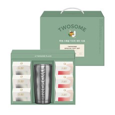 A TWOSOME PLACE 即溶咖啡粉隨身包特別禮盒組 12號, 1組, 混合黑咖啡 33g+混合咖啡粉 33g+基本款保溫杯