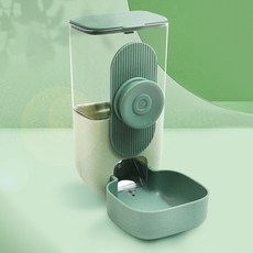 PASTEL PET 狗狗 & 貓咪彩色掛式大容量餵食器, 1個, 綠色