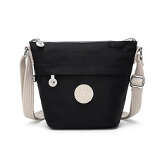 女款防水休閒斜背包 DBZ9770, 黑色