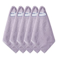 30支棉交通工具刺繡掛耳毛巾, 5個, 紫色飛機