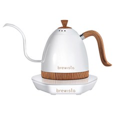 브뤼스타 아티산 전기드립포트 pro 600ml, 모던화이트