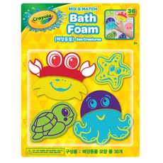 Crayola 繪兒樂 EVA沐浴玩水海洋動物泡沫36p套組, 混色