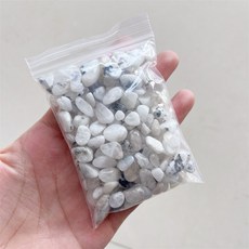 다해유 아름다운 크리스탈 자갈 5~7mm 백달빛, 1개