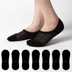 女款透視網格隱形襪 7雙入