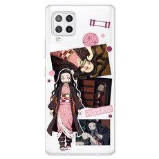 코쿼드 귀멸의 칼날 스티커 스타일 클리어 휴대폰 케이스