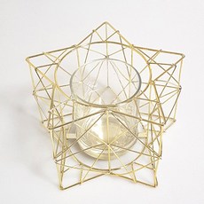 푸코 오각형 프레임 촛대장식 철재촛대 대