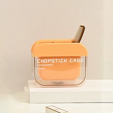 塑膠透明2格瀝水廚房餐具筒 ONE SIZE YY57221, 1個, 黃色