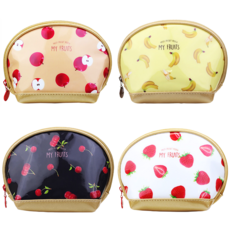 POPO FANCY 水果印花半月形零錢包4件組