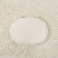 lolbaby 嬰幼兒用天絲3D網眼定型枕 + 圓形枕套組, 1套, 象牙白(枕套)