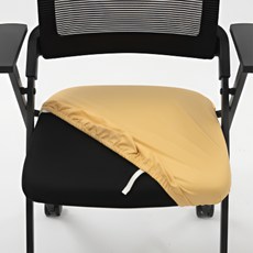 제이에스맘 가죽 PU 방수 식탁 의자 방석 커버, 1개, 옐로우