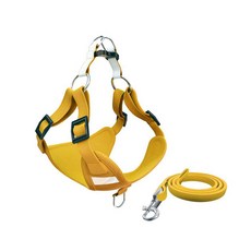 RESPET Dog X-Fit Pastel Harness L + 鉛繩, 黃色的