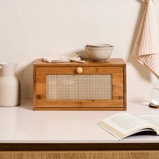 Modern House 竹製藤編窗格廚房收納盒, 混合顏色, 1個