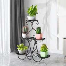 Enasu Levine 室內陽台植物架多肉植物架子 TC021, 黑色