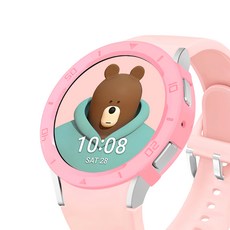 ITS LIFE 智慧手錶 TPU 果凍矽膠錶圈環保護殼, 淺粉色