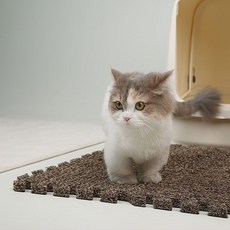 젤리코일 고양이 화장실 매트, Ivory Brown, 1개