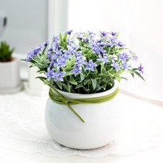 Garden in the City 人造花星星花圈中心裝飾品, 紫色的, 1個