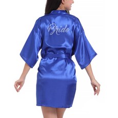 新娘鑽石亮粉浴袍 XXL, 寶石藍, 1個