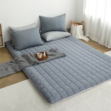 韓國 amante 菱形絎縫防蟎薄墊套, 灰藍色