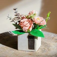 ASPASIA Rua 康乃馨中心擺飾, 牛奶蜜桃色, 1個