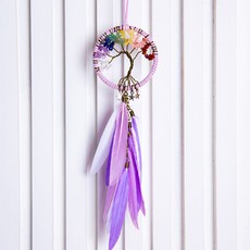 汽車家用迷你羽毛裝飾, 水晶紫