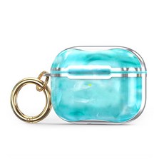 일렉토 Apple AirPods Pro 珍珠母貝 鑰匙圈 保護殼, 水漾銀, APMOPC-AS, 1個