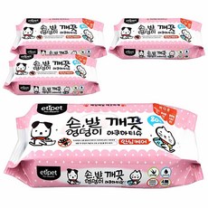 Etipet 寵物手腳屁股潔淨水潤濕紙巾, 4個, 80張