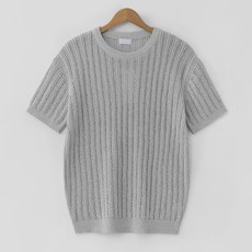 M.N.C 男士後擺加長圓領短袖針織衫 MDBT805RO