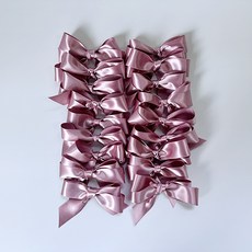 Tina Picnic 禮物包裝用雙蝴蝶結成品緞帶, 印度粉, 18個