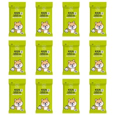 Beurideoraeb 寵物咚咚咚清潔濕巾 濕紙巾 淚痕專用 30抽, 12個, 195g