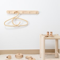 홈글림 원목 5구 꼭꼬핀 벽행거, 우드, 1개