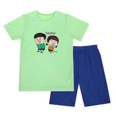 흔한남매 남아용 로우 5부 실내복 상하 세트