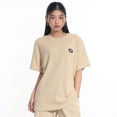 카네브로스 와플원단 베이직 와펜 오버핏 통기성 반팔티