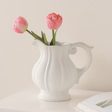 페이지127 브리즈 세라믹 저그 화병, 화이트
