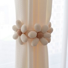 三層花朵綁帶 42cm, 象牙白, 1個