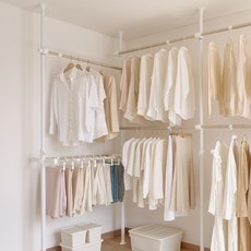 ROOM&HOME 基本衣架三層褲架款, 米色、白色