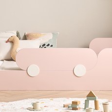 리바트 꼼므 침대 가드 방문설치, 핑크가드 + 화이트