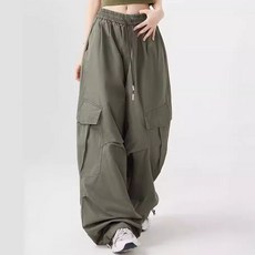 MarketA 女款 Fiction 鬆緊帶寬版工裝褲 P24FW3-A0874