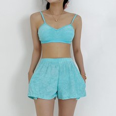 더시럽 여성용 스포티 테리 비키니, 에메랄드