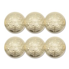 高級大衣針織外套金屬鈕扣 瑪麗安 23mm, 6個, 仿舊金