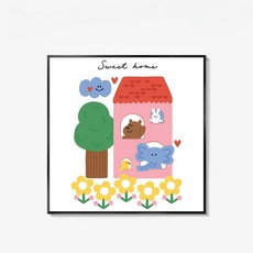 더플로우커머스 키치 캐릭터 팝아트 캔버스 인테리어 액자, 09타입