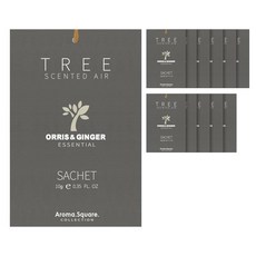 AromaSquare Sachet Tree Oris and Ginger 紙香包 Original L, 20克, 12個