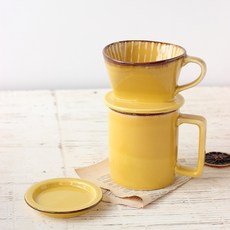 家庭咖啡滴頭套組 1 人, 芒果黃, 1組