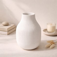 페이지127 아르코 페일 세라믹 화병, 화이트