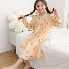 mabellechouchou 女童款胡蘿蔔Love It柔軟保暖連身裙